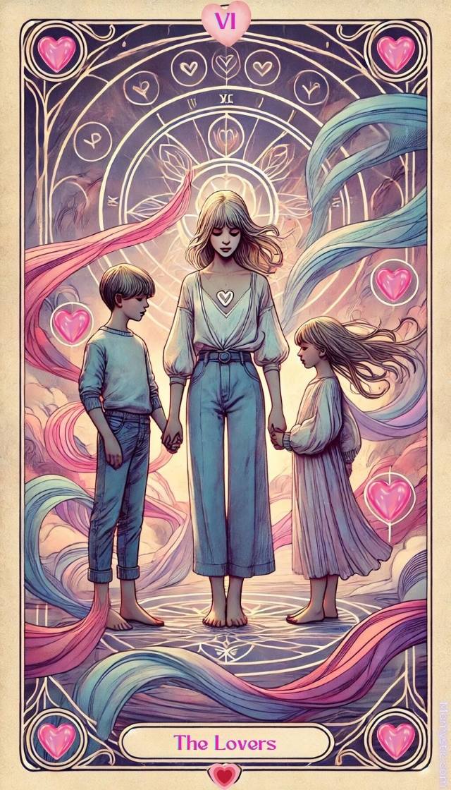 The Lovers tarot card as a mother